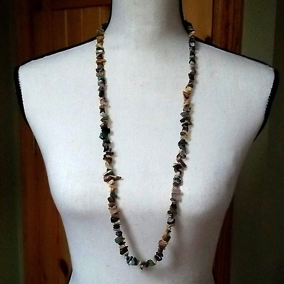 Vintage 1970s Boho Semi-precious Stone Necklace - Picture 4 of 8